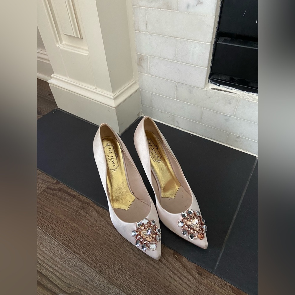 Ted Baker embellished satin heels